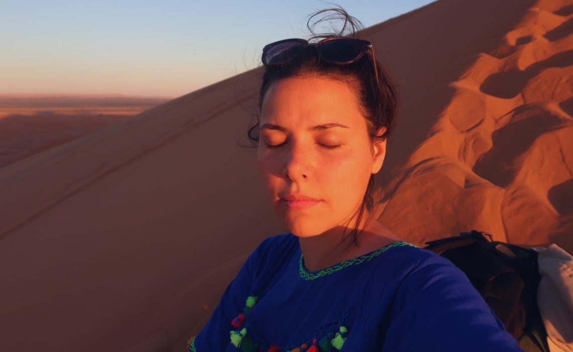 Voyage au Maroc désert de Sahara Merzouga coucher de soleil